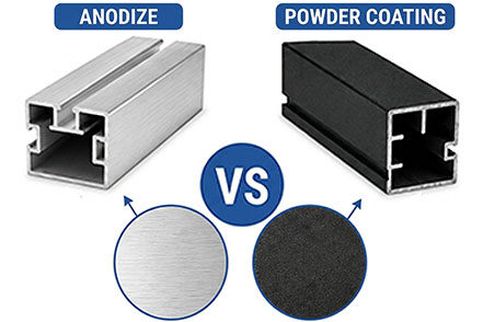 Finishing aluminium anodize dan powder coating